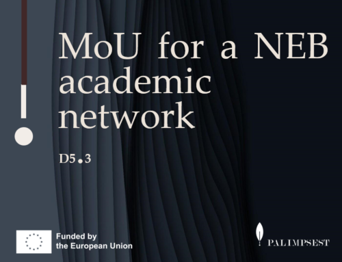 PALIMPSEST-Led NEB Education MoU Gains Momentum with 33 Signatories Across Europe